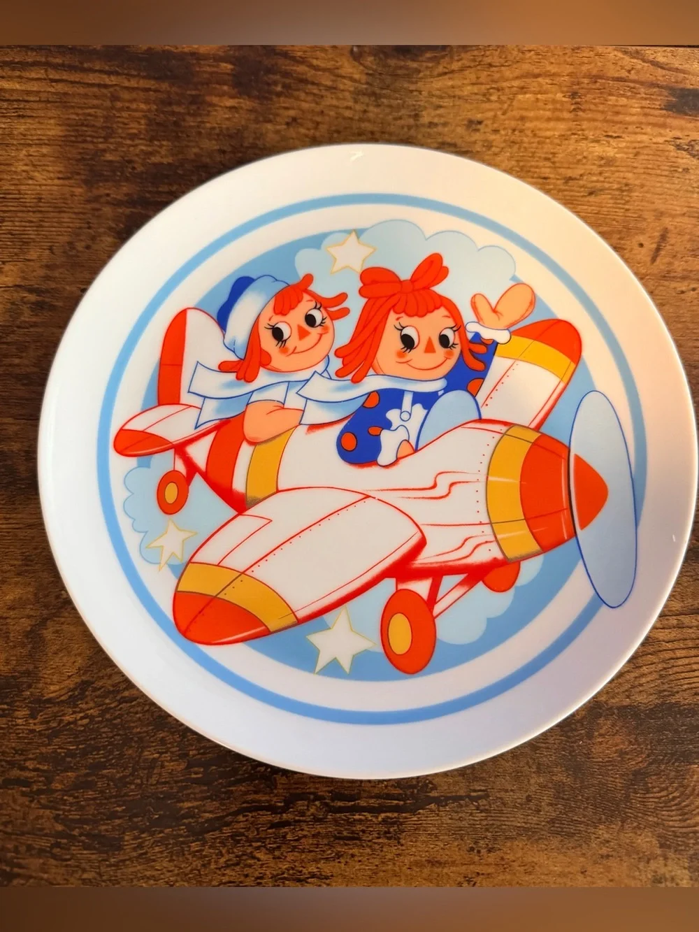 1982 Raggedy Ann and Andy “Flying High” Ceramic Collectible Plate